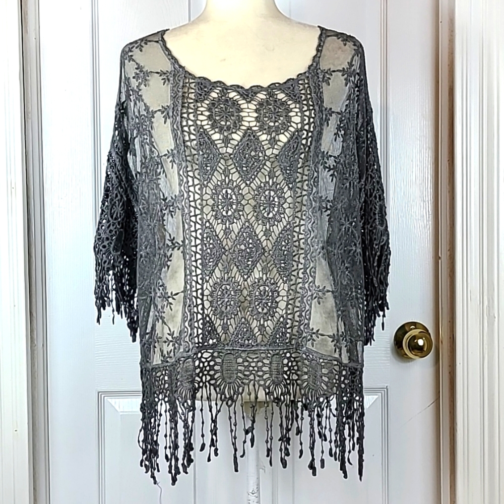 Trevor Mesh and Lace Blouse